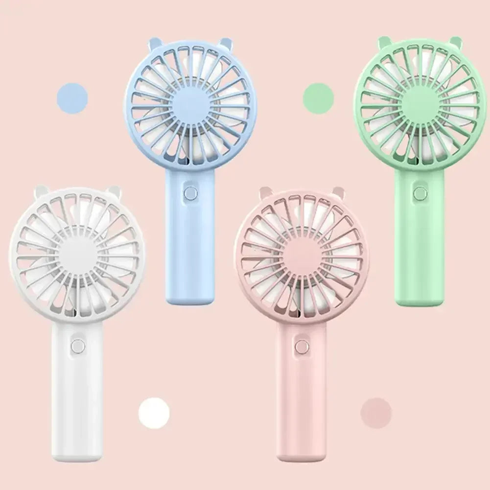 Mini USB Rechargeable Fan – Quiet Handheld Fan for Desk & Travel