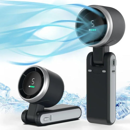 3-in-1 Mini Fan — 5 Speeds, 3600mAh Rechargeable Battery, USB Charging
