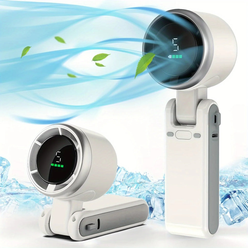 3-in-1 Mini Fan — 5 Speeds, 3600mAh Rechargeable Battery, USB Charging