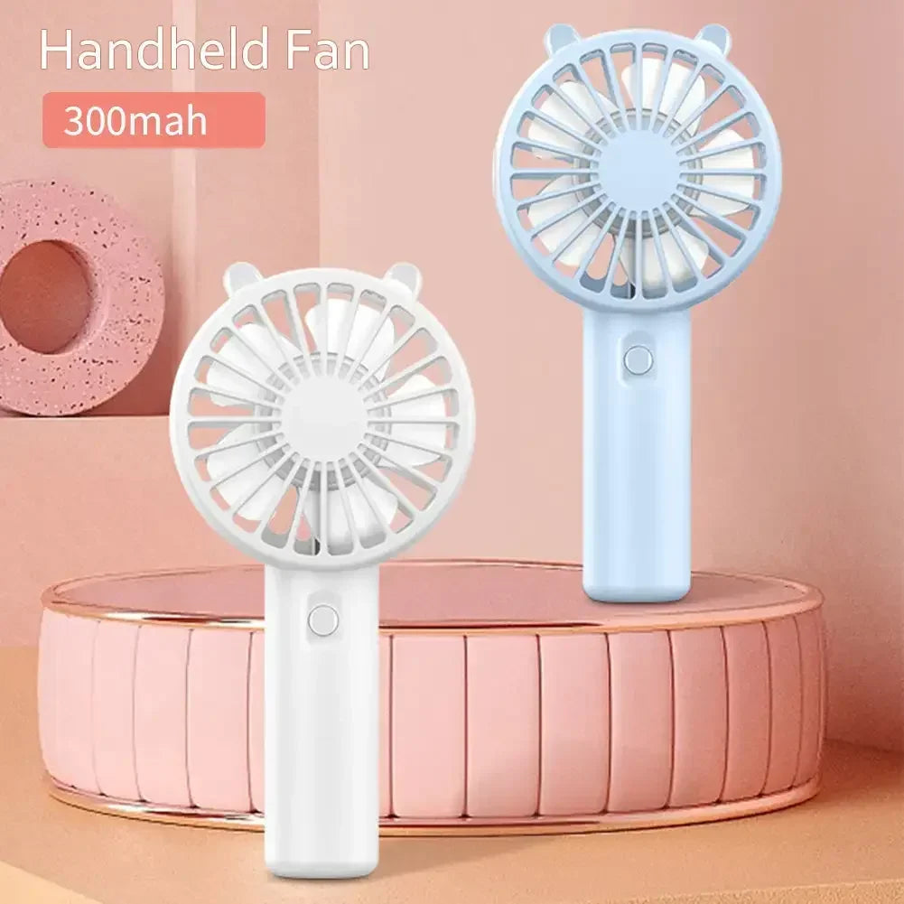 Mini USB Rechargeable Fan – Quiet Handheld Fan for Desk & Travel