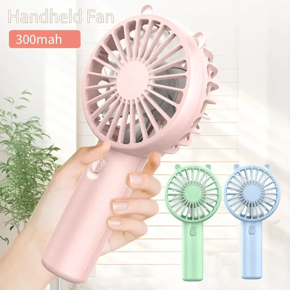 Mini USB Rechargeable Fan – Quiet Handheld Fan for Desk & Travel