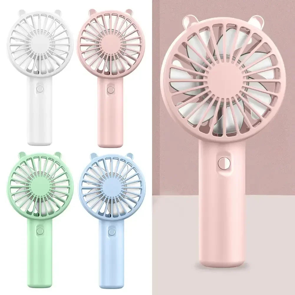 Mini USB Rechargeable Fan – Quiet Handheld Fan for Desk & Travel